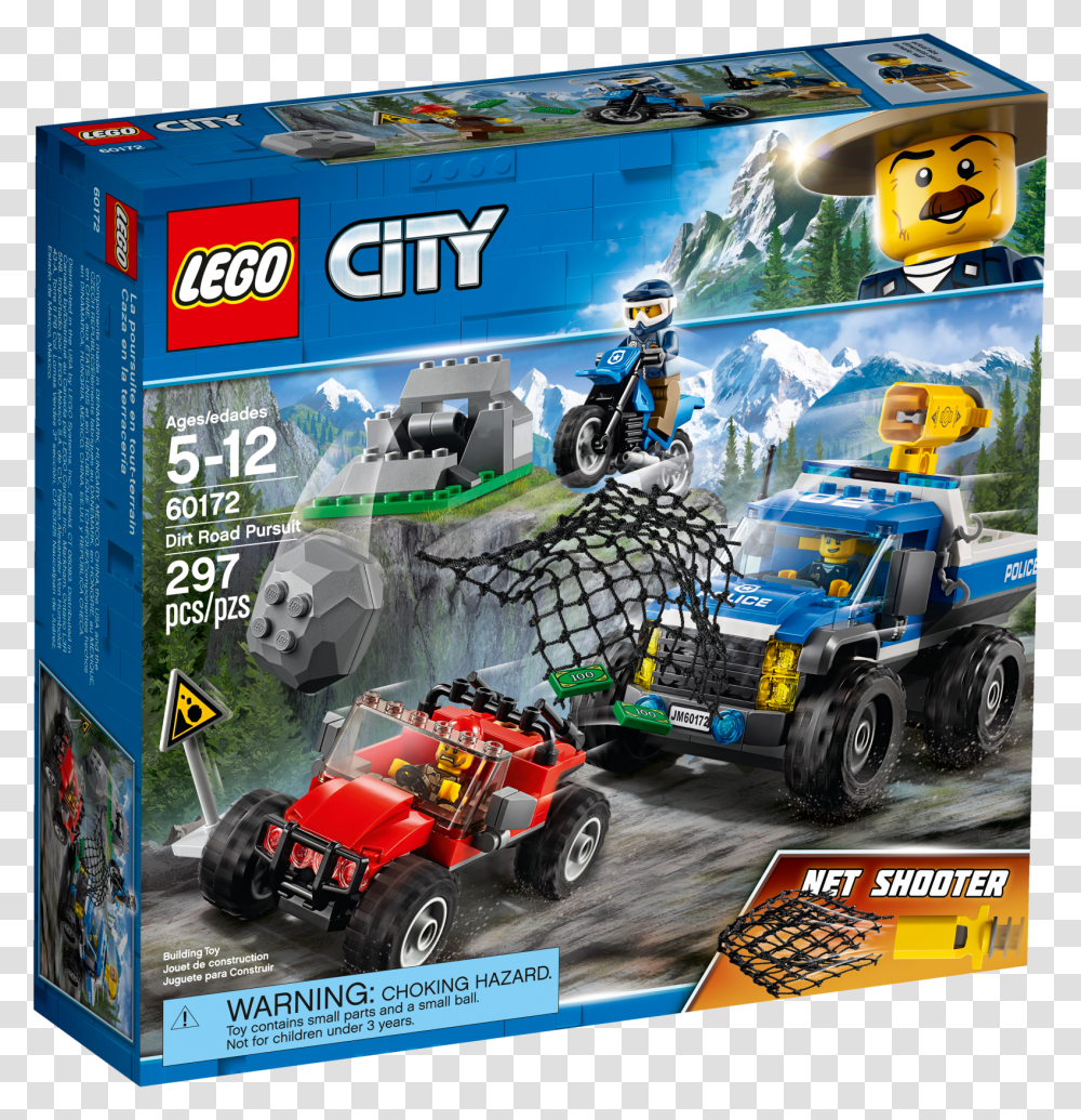 Lego City Mountain Police Dirt Road Pursuit Kmart Transparent Png