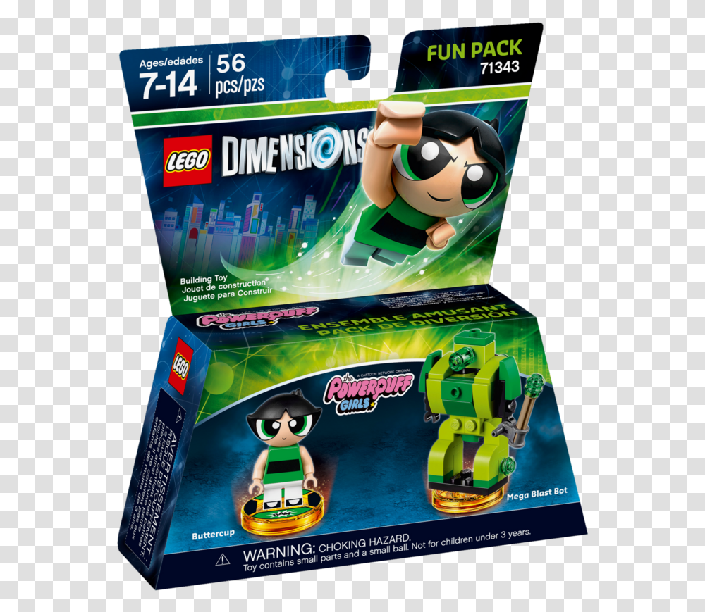 Lego Dimensions Powerpuff Girls Fun Pack, Toy, Robot Transparent Png