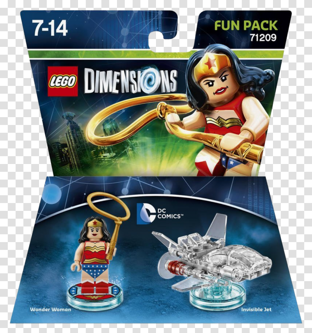 Lego Dimensions Wonder Woman, Advertisement, Person, Poster, Paper Transparent Png