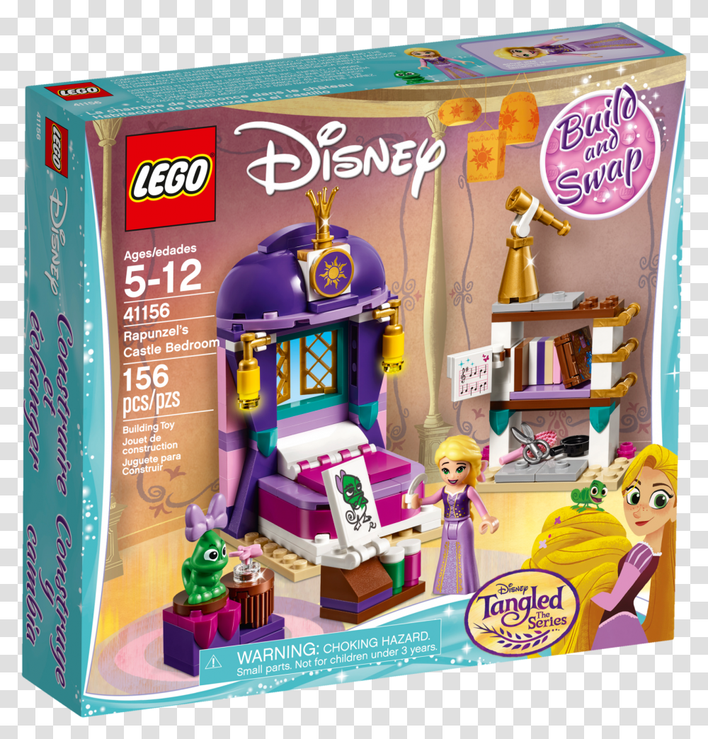 Lego Disney Princess Rapunzel Bedroom, Figurine, Person, Toy Transparent Png