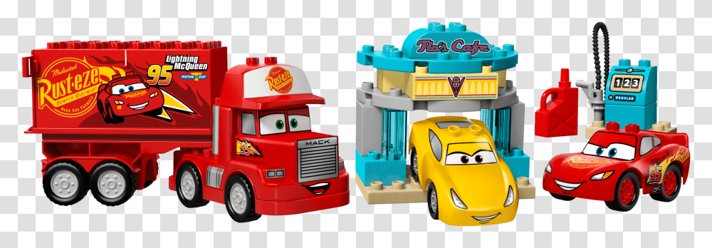 Lego Duplo Cars Flos Cafe, Transportation, Vehicle, Automobile, Machine Transparent Png