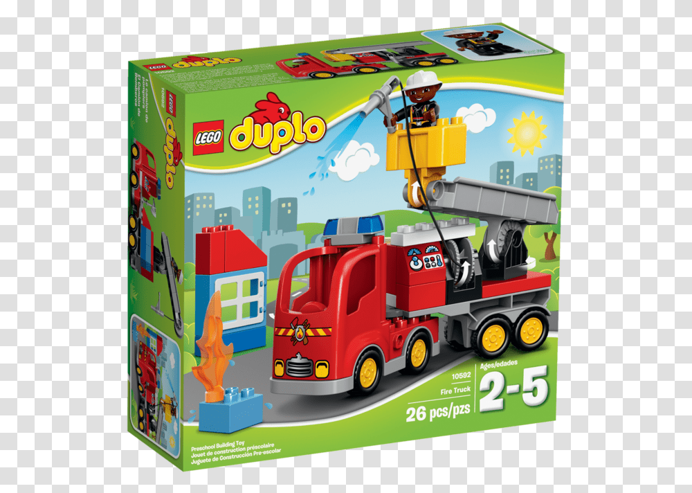 Lego Duplo Fire Truck Lego Fire Truck Duplo, Vehicle, Transportation, Helmet Transparent Png