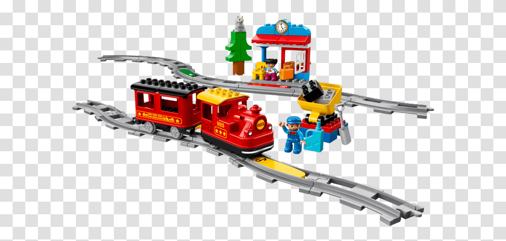 Lego Duplo Steam Train, Toy, Vehicle, Transportation, Locomotive Transparent Png