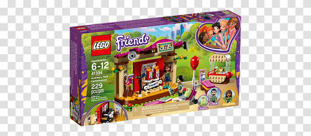 Lego Friends Andrea's Park Performance, Person, Arcade Game Machine, Play Area, Neighborhood Transparent Png