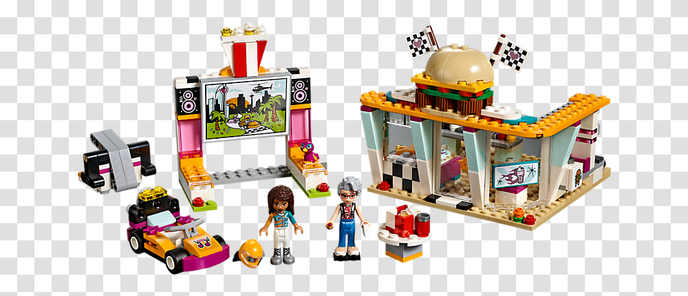 Lego Friends Drifting Diner, Toy, Person, Vehicle, Transportation Transparent Png