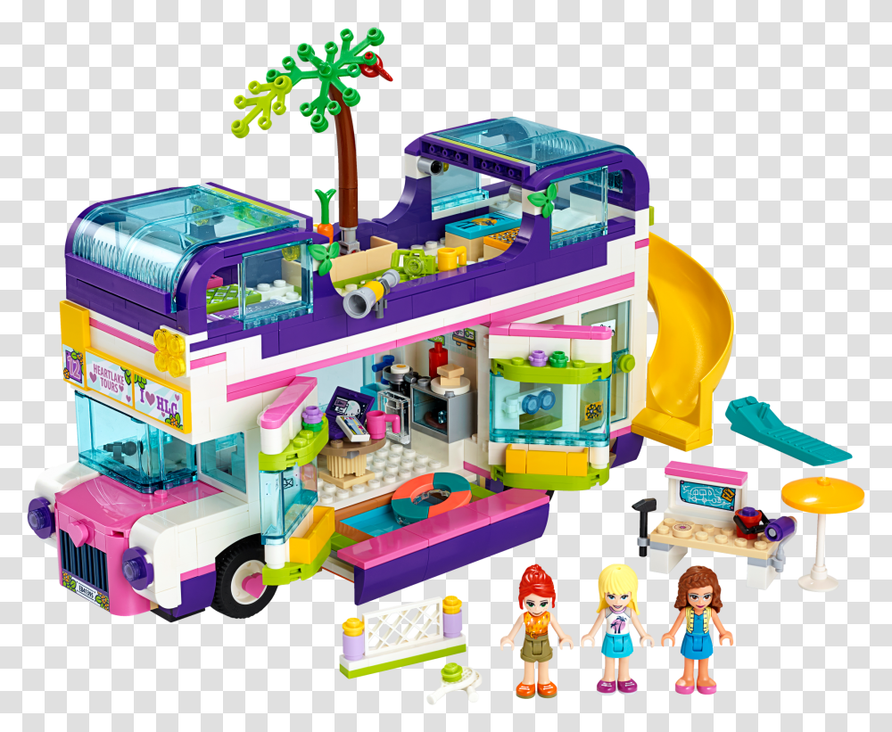 Lego Friends Friendship Bus, Toy, Vehicle, Transportation, Person Transparent Png