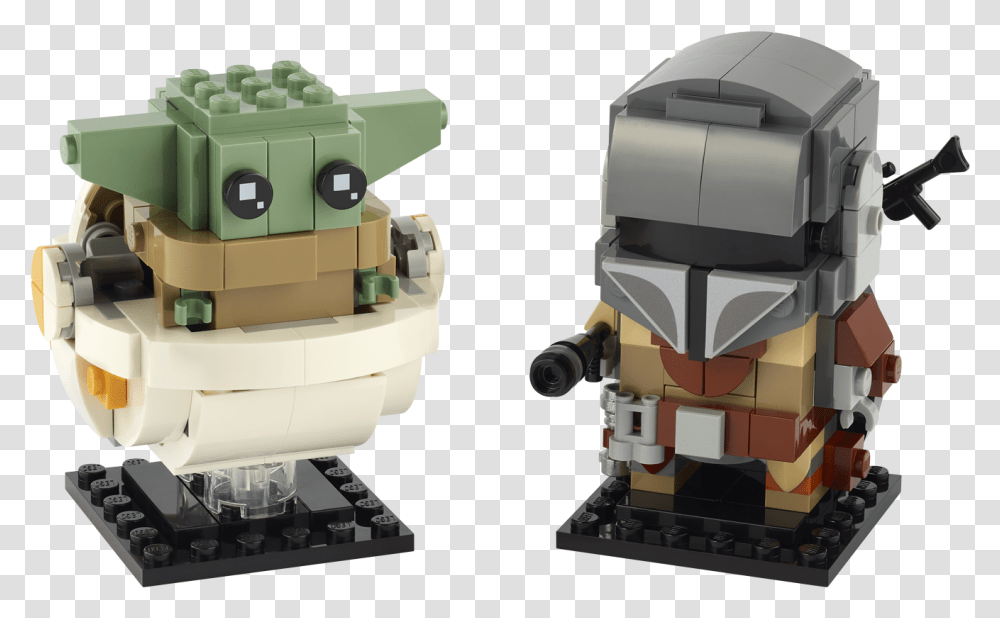 Lego Has Revealed Their Adorable Buildable New Brickheadz Lego Star Wars Mandalorian Brickheadz, Toy, Robot, Machine Transparent Png