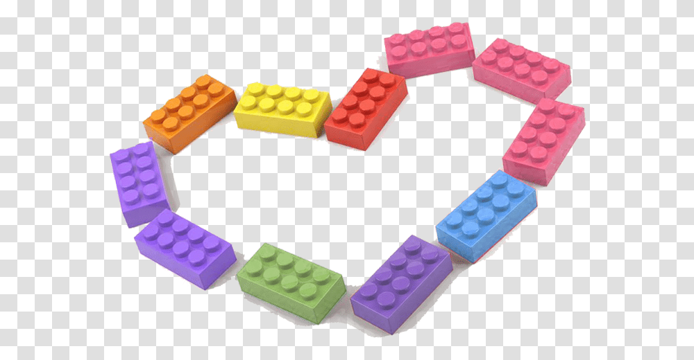 Lego Heart Silhouette Multi Toy Block, Accessories, Accessory, Rubber Eraser Transparent Png