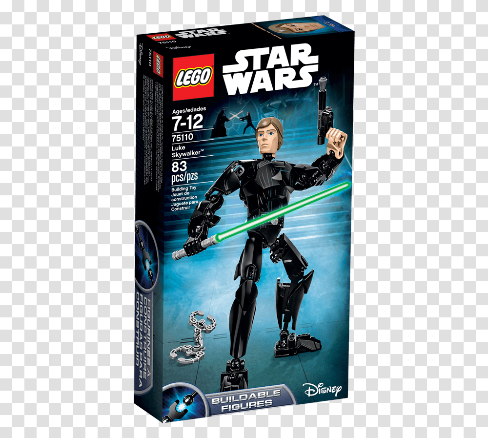 Lego Luke Skywalker Buildable Figure, Poster, Advertisement, Person, Human Transparent Png