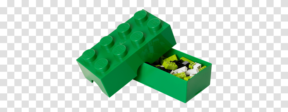 Lego Lunch Box Green Lunch Box Lego, Toy, Plastic Transparent Png