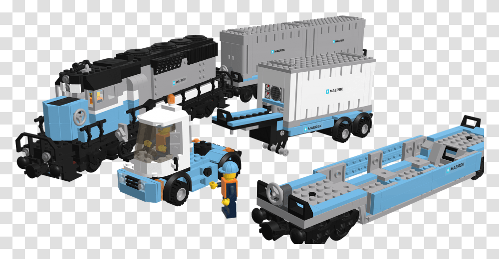 Lego Maersk Train Ldd, Toy, Machine, Metropolis, Building Transparent Png