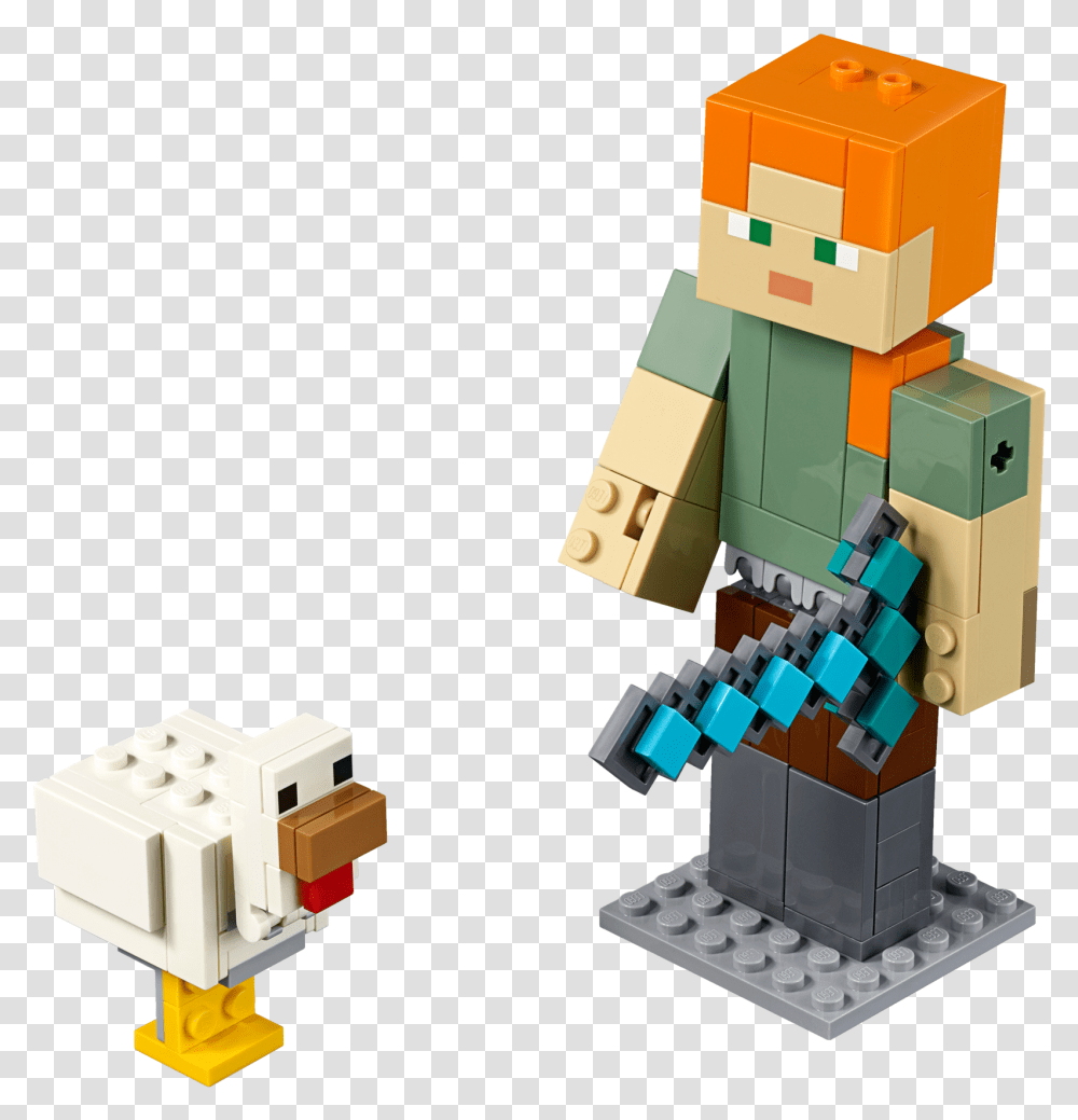 Lego Minecraft Alex, Toy, Robot Transparent Png