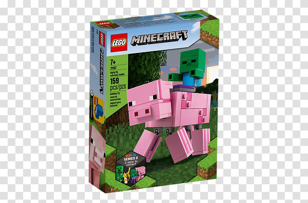 Lego Minecraft Pig Bigfig, Neighborhood, Urban, Building, Toy Transparent Png