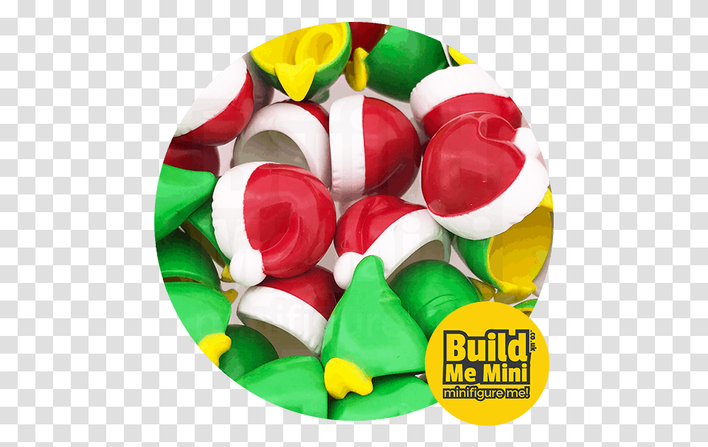 Lego Minifigure Christmas Hats Inflatable, Food, Sweets, Confectionery, Candy Transparent Png