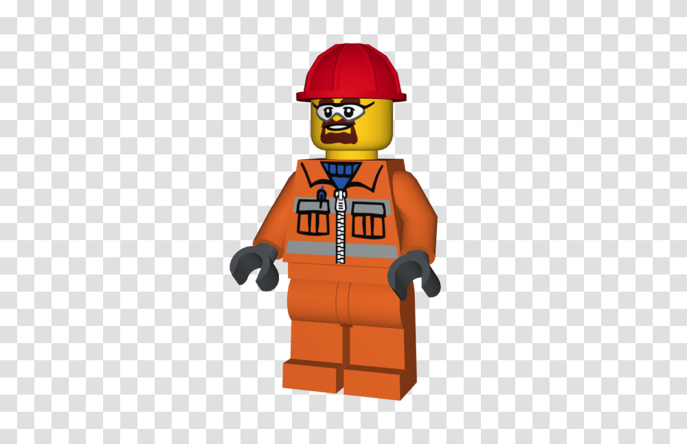 Lego Minifigure Construction Worker, Person, Human, Fireman, Label Transparent Png