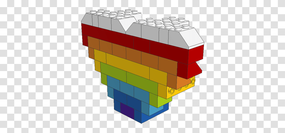 Lego Moc Rainbow Heart By Julien1001 Rebrickable Build Vertical, Toy, Word, Rubix Cube, Text Transparent Png