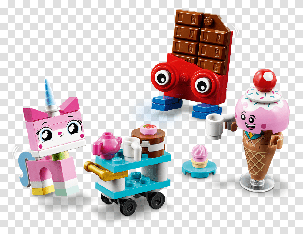 Lego Movie 2 Unikitty Sweetest Friends Ever, Robot, Cream, Dessert, Food Transparent Png