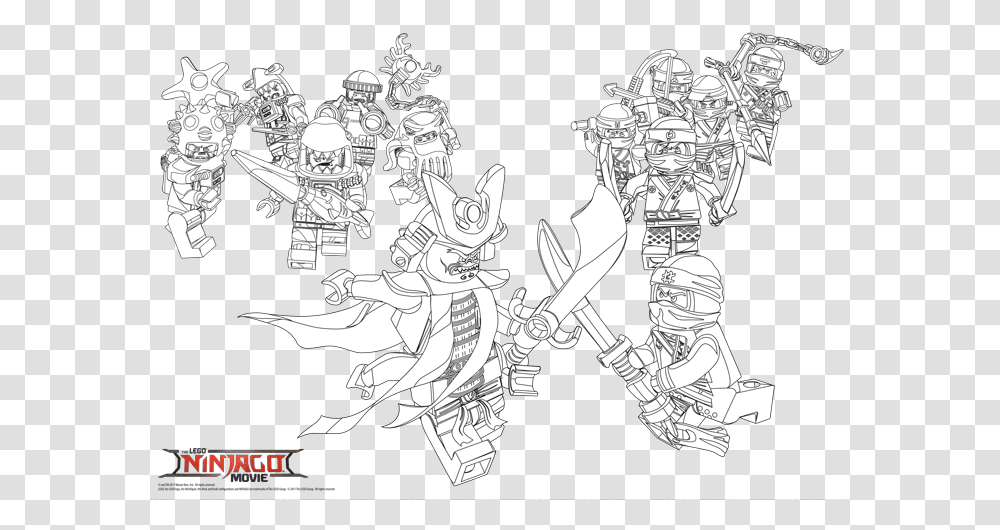 Lego Ninjago Colouring Pages, Person, Helmet, Crowd Transparent Png