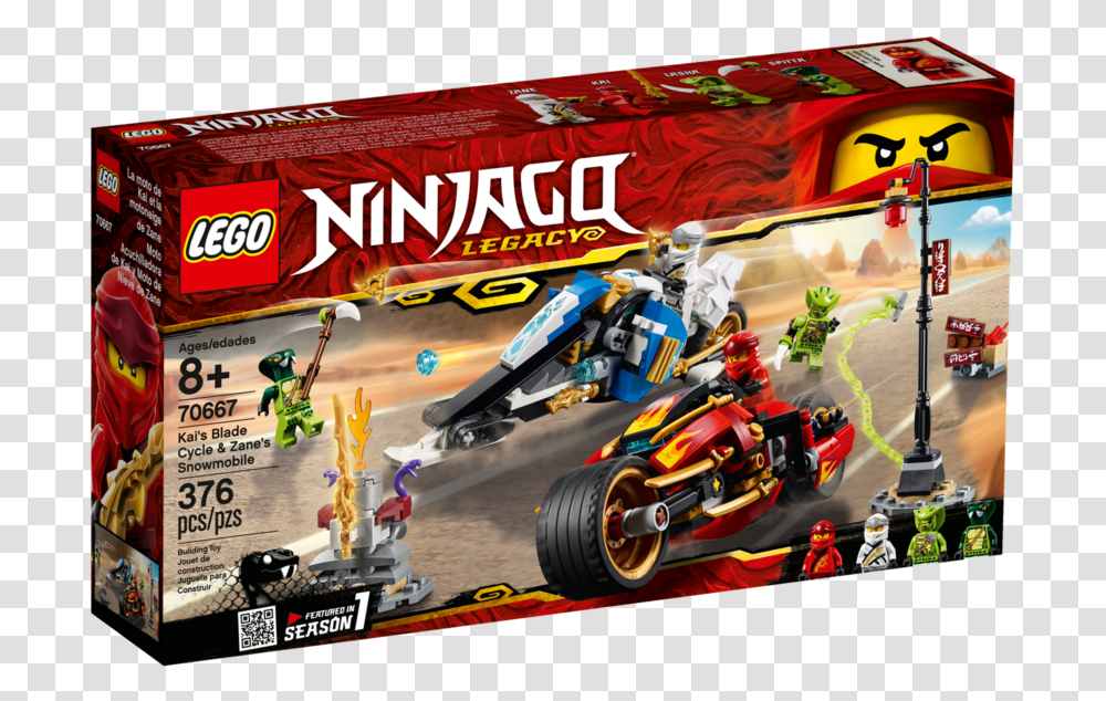 Lego Ninjago Legacy Kai's Blade Cycle, Toy, Wheel, Machine, Person Transparent Png