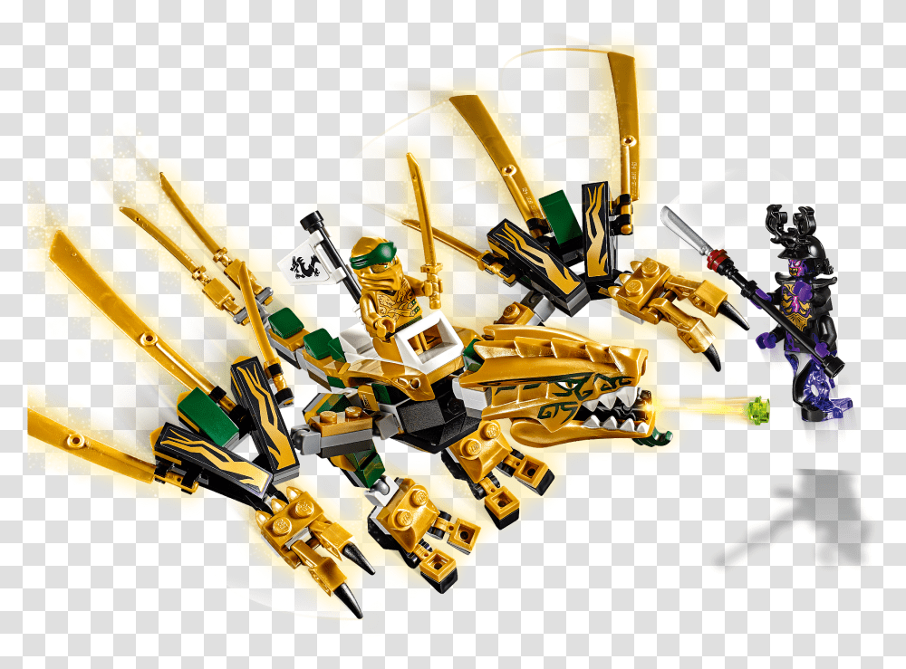 Lego Ninjago The Golden Dragon Building Set Ninjago 2019 Golden Dragon, Robot, Bulldozer, Tractor, Vehicle Transparent Png