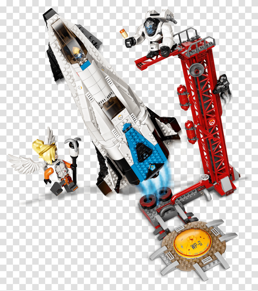 Lego Overwatch Watchpoint Gibraltar Rocket, Person, Human, Vehicle, Transportation Transparent Png