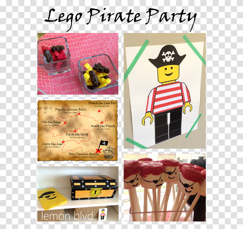 Lego Pirate Header Lemon Pirate Birthday, Collage, Poster, Advertisement, Label Transparent Png