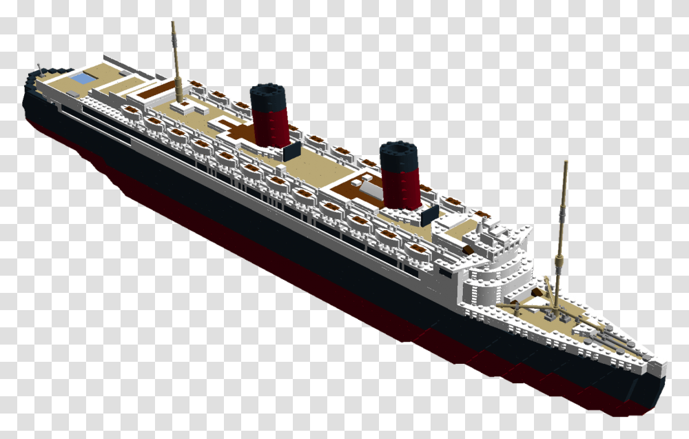 Lego Rms Queen Mary, Ship, Vehicle, Transportation, Boat Transparent Png