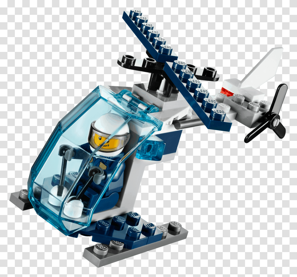 Lego Set City Police Helicopter Polybag Lego Police Helicopter Polybag, Toy, Robot, Transportation, Vehicle Transparent Png