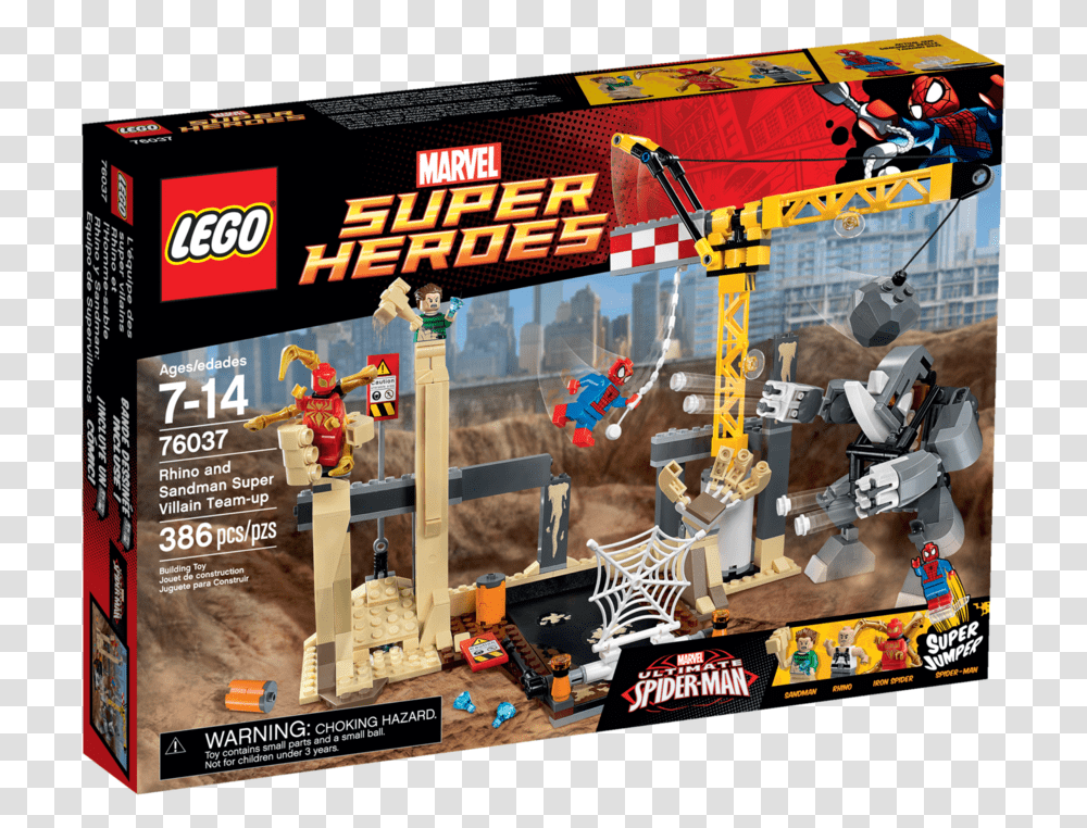 Lego Spiderman Rhino And Sandman Team Up, Cow, Cattle, Mammal, Animal Transparent Png
