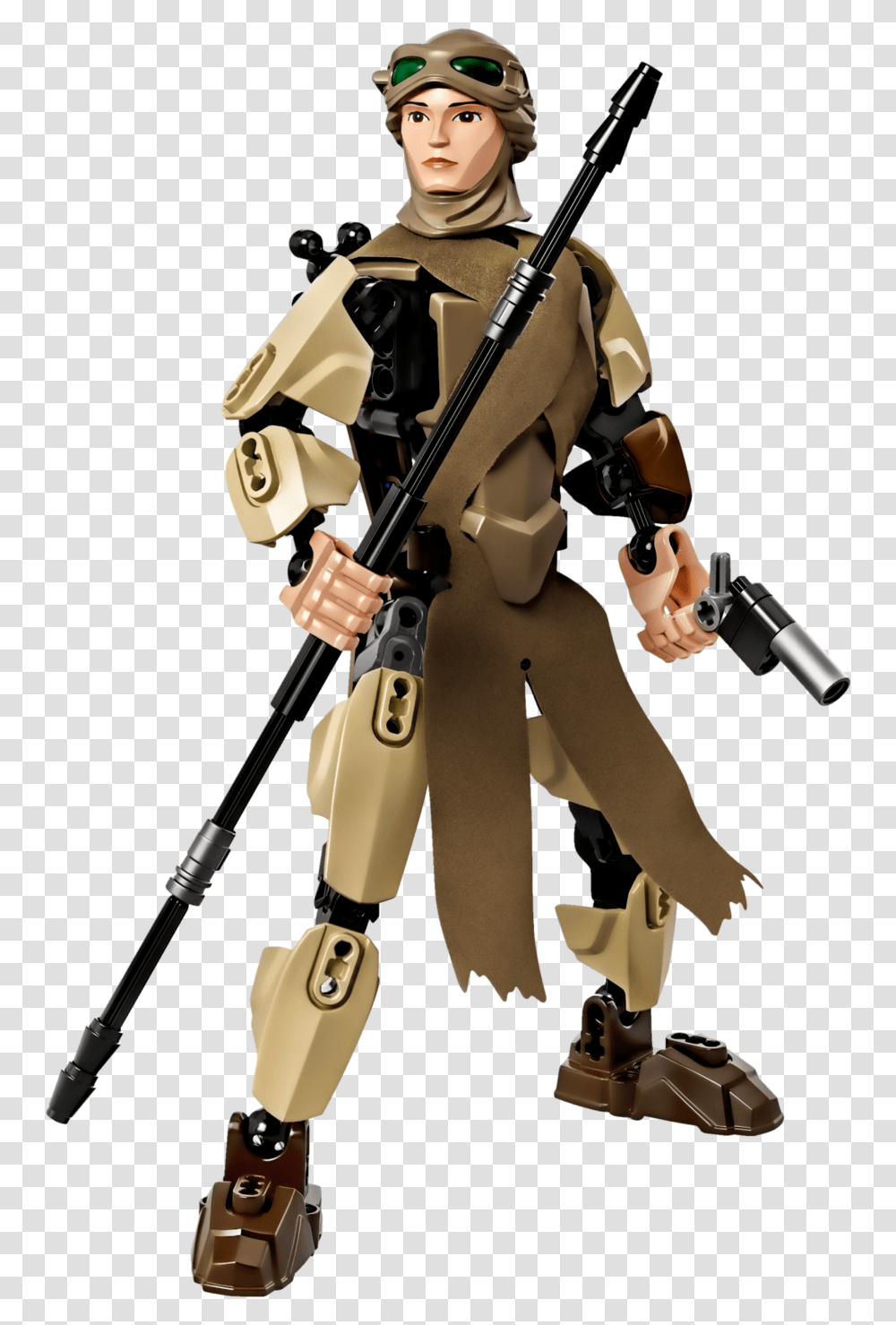 Lego Star Wars Buildable Figures Rey, Person, Human, Gun, Weapon Transparent Png