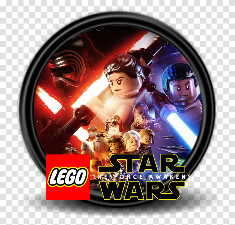 Lego Star Wars Icons, Advertisement, Person, Poster, Disk Transparent Png