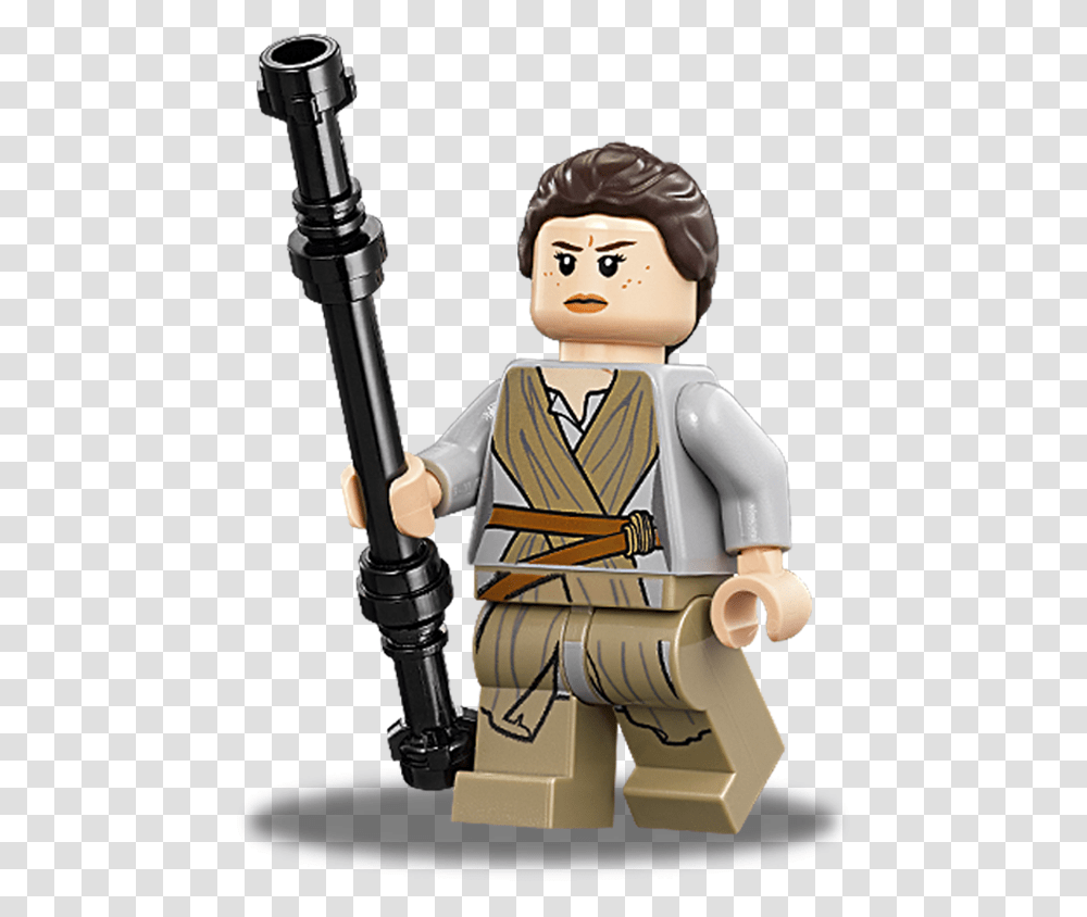 Lego Star Wars Rey Minifigure, Toy, Person, Human, Robot Transparent Png