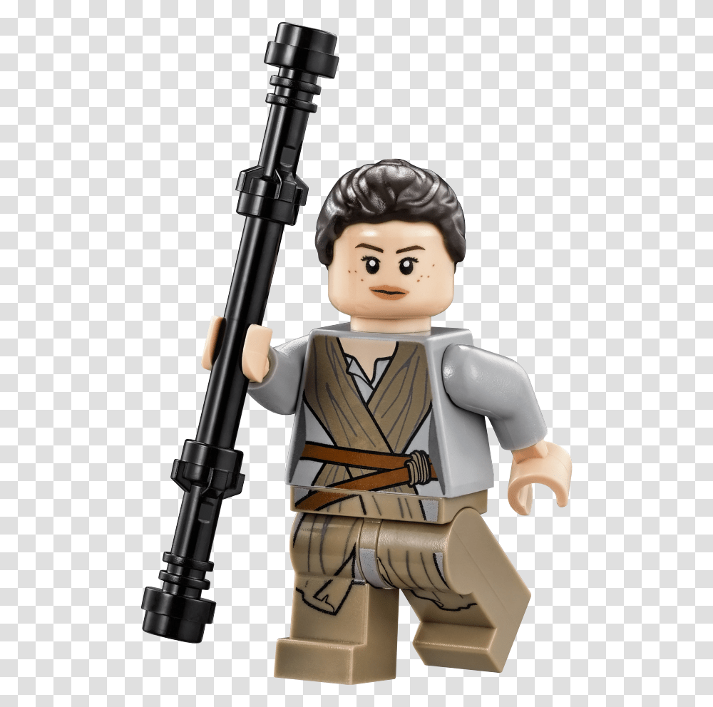 Lego Star Wars The Force Awakens Reys Lego Ray Star Wars, Toy, Person, Human, Doll Transparent Png