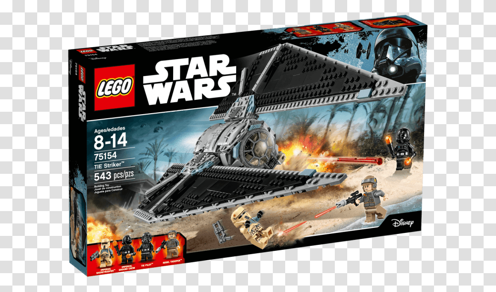 Lego Star Wars Tie Striker Cinelinx Movies Games Geek Lego 75154, Vehicle, Transportation, Ship, Military Transparent Png
