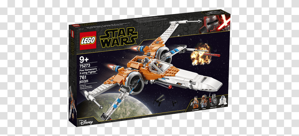 Lego Star Wars X Wing Poe Dameron, Wheel, Machine, Spaceship, Aircraft Transparent Png