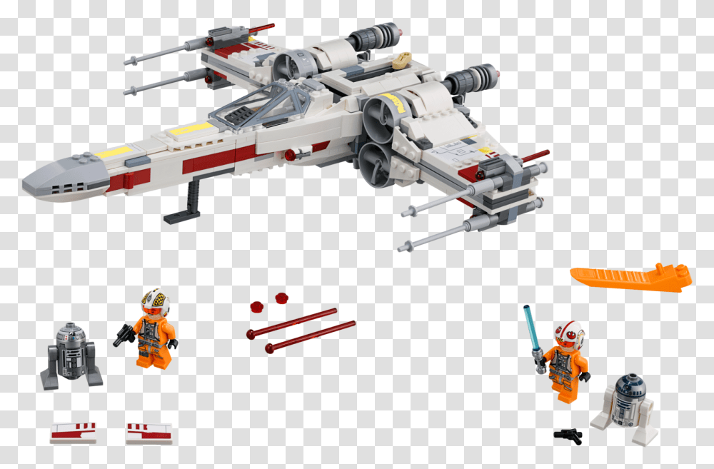 Lego Star Wars X Wing Starfighter, Spaceship, Aircraft, Vehicle, Transportation Transparent Png