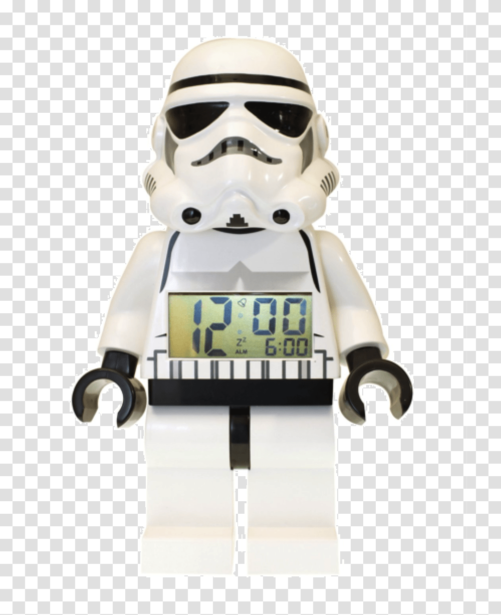 Lego Starwars Stormtrooper Clock, Toy, Robot, Alarm Clock Transparent Png