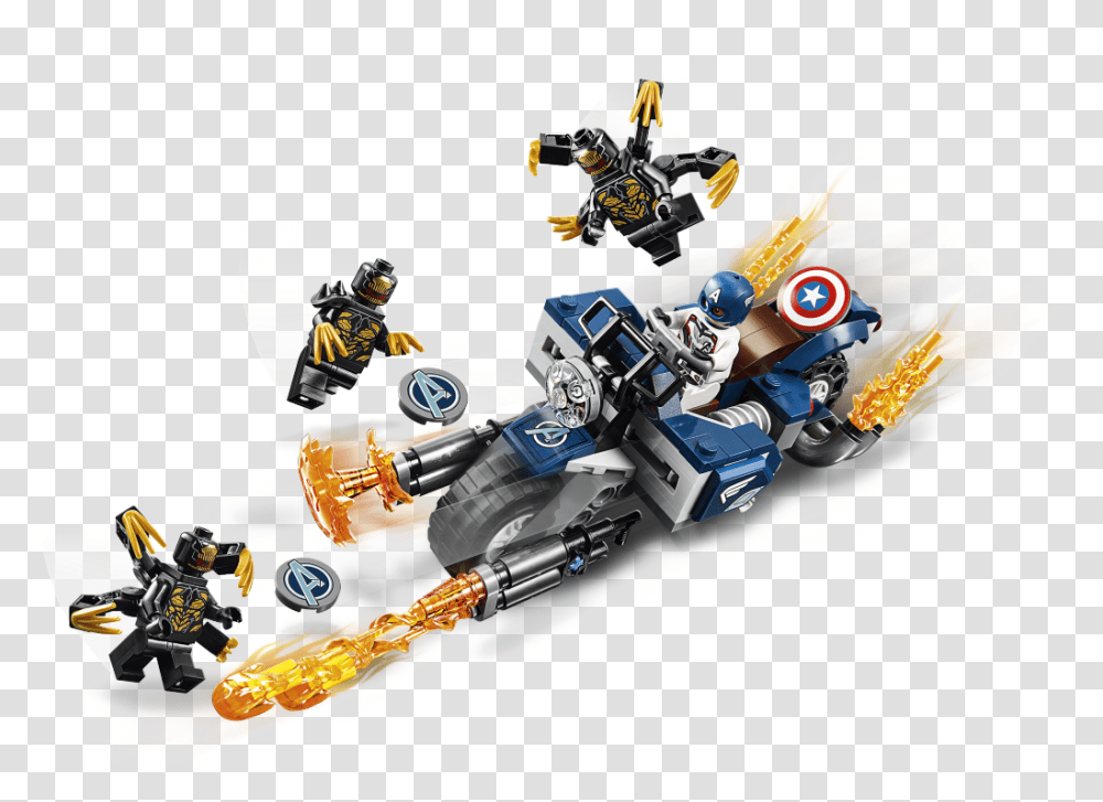 Lego Super Heroes Captain America Outriders Attack, Toy, Person, Human, Robot Transparent Png