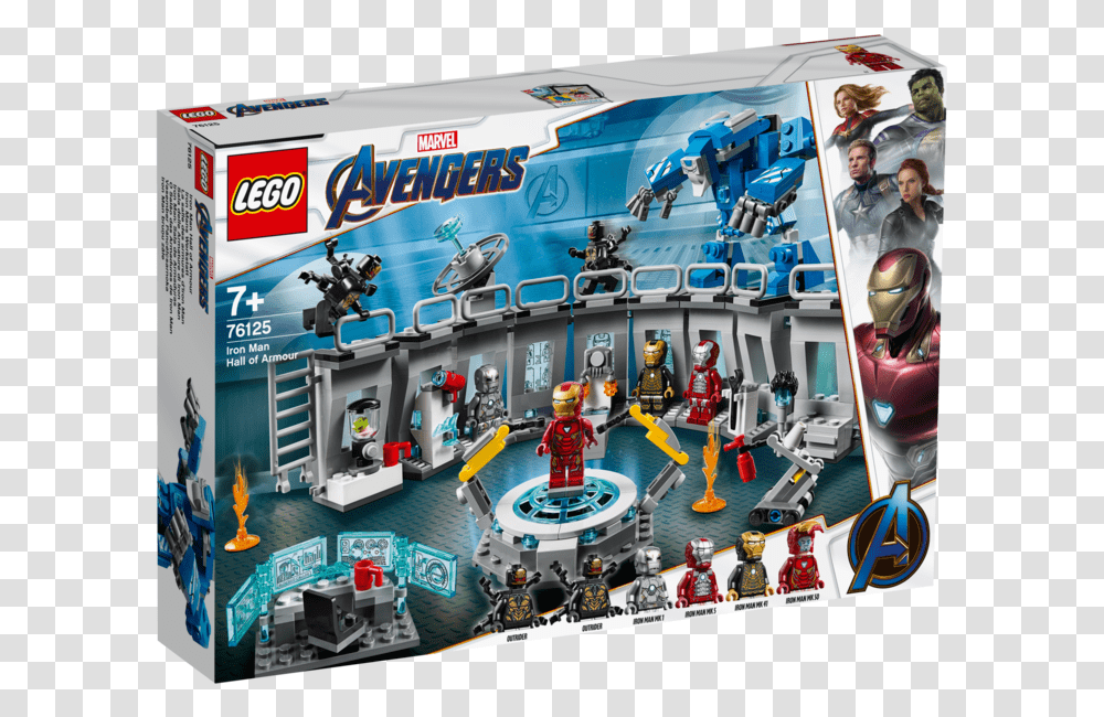 Lego Super Heroes Iron Man Hall Of Armour Lego Iron Man, Helmet, Person, Race Car, Sports Car Transparent Png