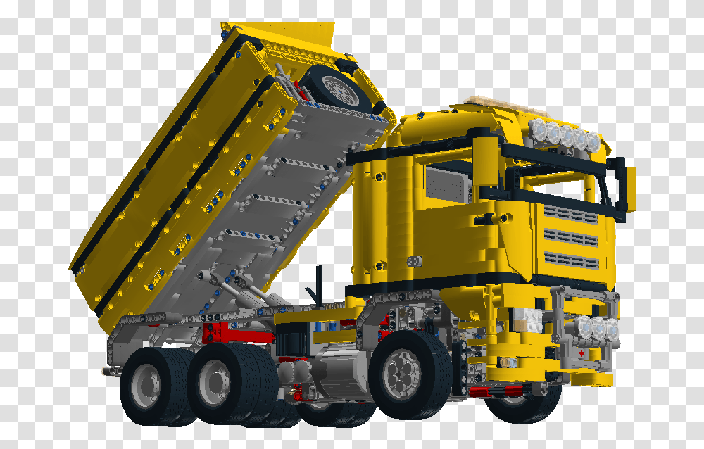 Lego Technic Truck Mocs Instructions, Trailer Truck, Vehicle, Transportation, Bulldozer Transparent Png