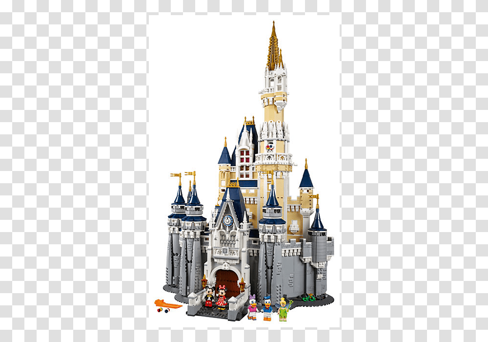 Lego The Disney Castle Disney World Castle Souvenir, Architecture, Building, Clock Tower, Spire Transparent Png