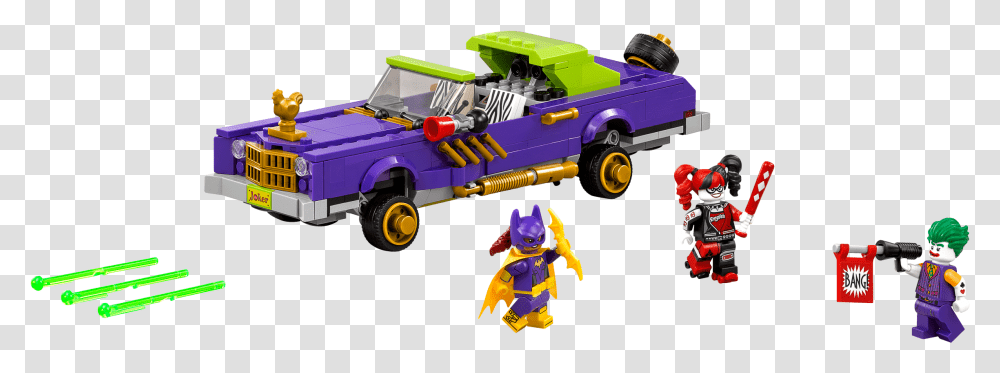Lego The Joker Notorious Lowrider Download Joker Legos, Toy, Car, Vehicle, Transportation Transparent Png