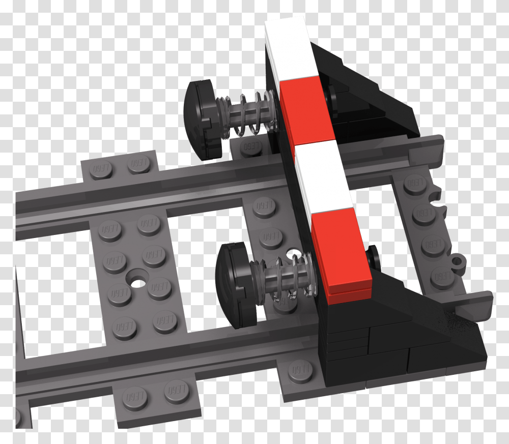 Lego Train Track Bumper, Machine, Gun, Weapon, Weaponry Transparent Png
