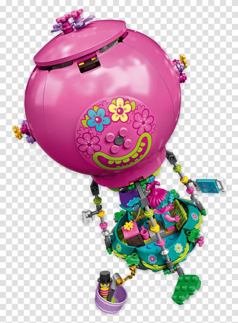 Lego Trolls Poppyquots Hot Air Balloon Adventure, Toy, Paper Transparent Png