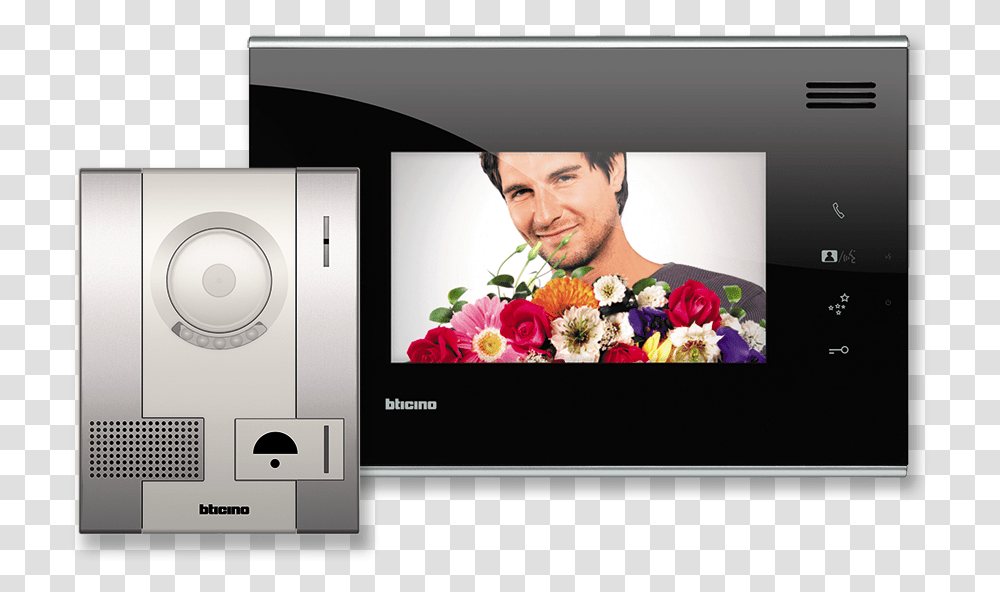 Legrand 2 Wire Video Intercom Kit Bticino Video Door Phone, Monitor, Screen, Electronics, Display Transparent Png