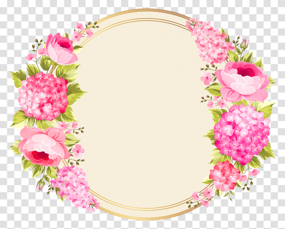 Lei Drawing Pink Flower Flower Circle Border, Floral Design, Pattern Transparent Png