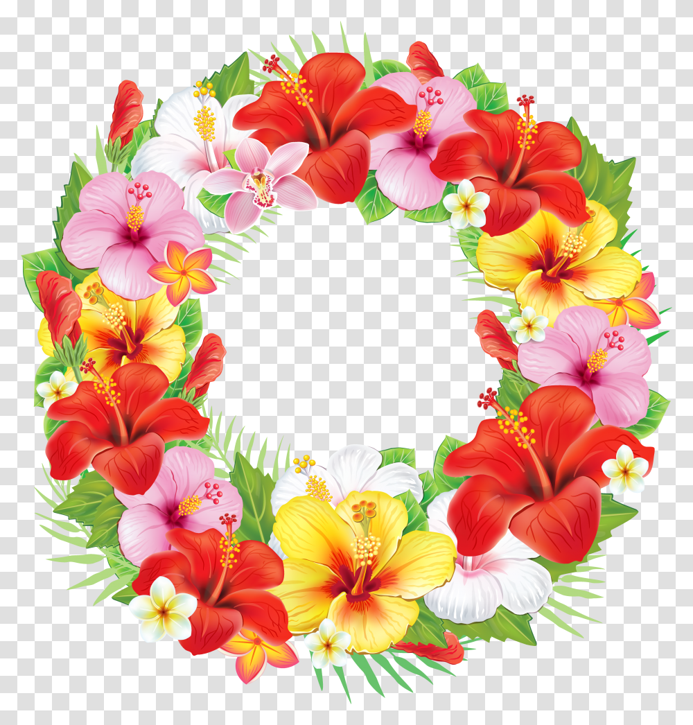 Lei Hawaiian Flower Wreath Transparent Png