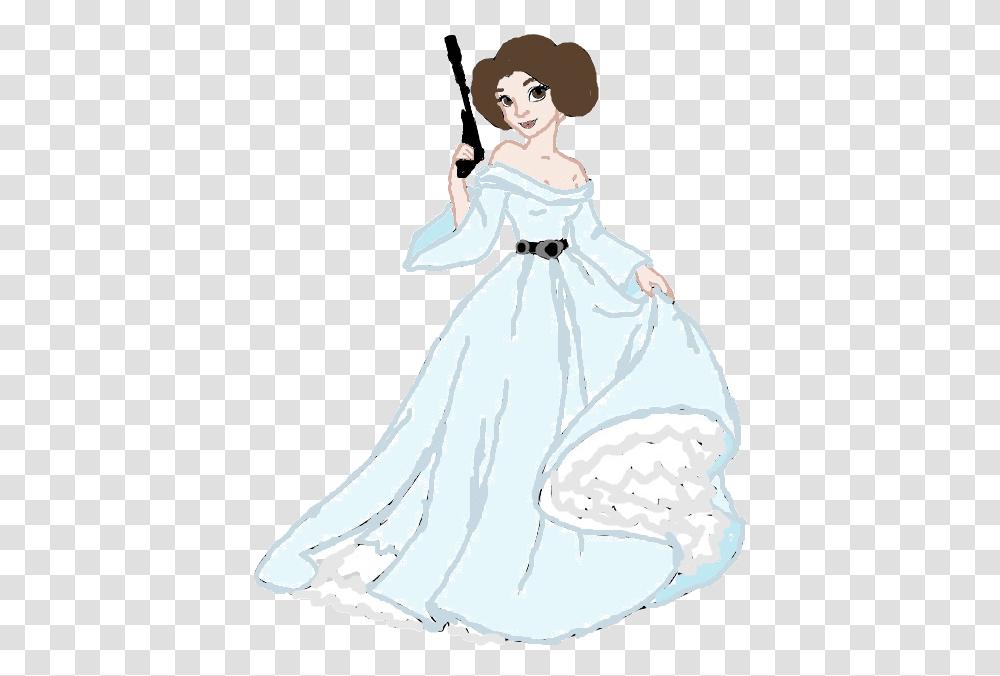 Leia Organa Princess Leia Clipart Queen Amidala Floor Length, Clothing, Dress, Female, Person Transparent Png