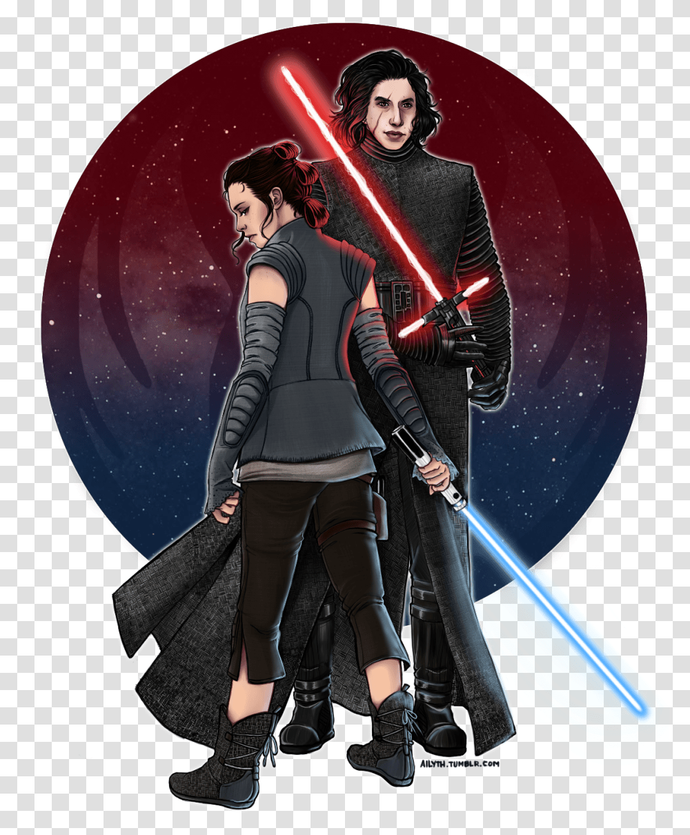 Leia Organa Y Kylo, Person, Advertisement, Poster Transparent Png