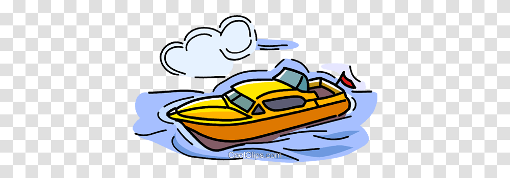Leisure Boat Royalty Free Vector Clip Art Illustration, Vehicle, Transportation, Car, Automobile Transparent Png